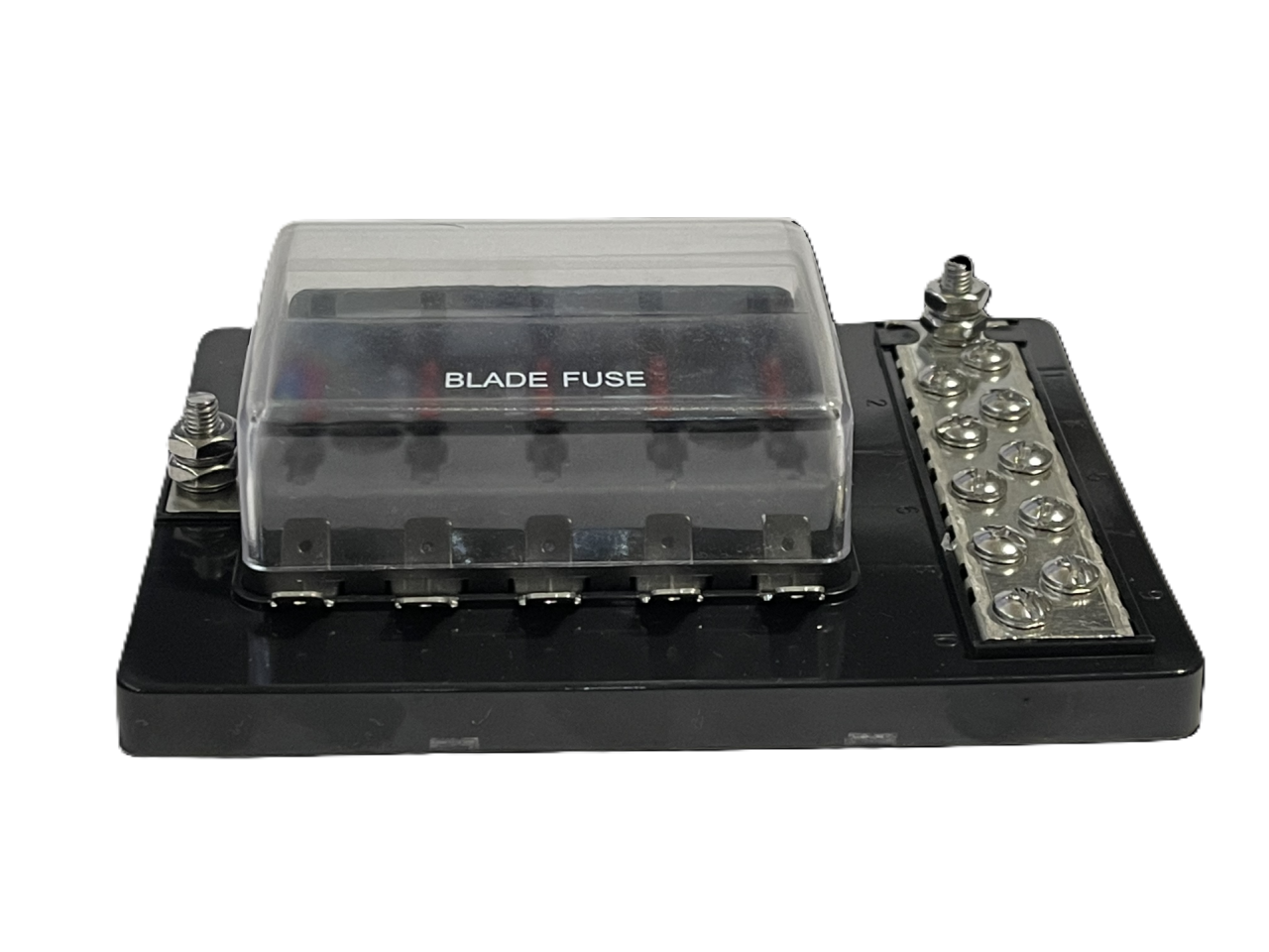 Fuse holder with LED, with - busbar